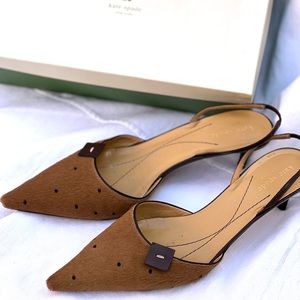 Kate Spade Faux Camel Fur Heels